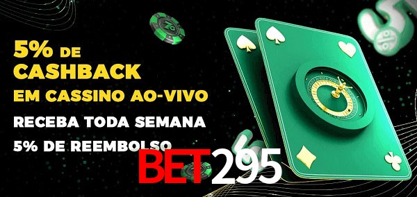 Promoções do cassino ao Vivo bet295